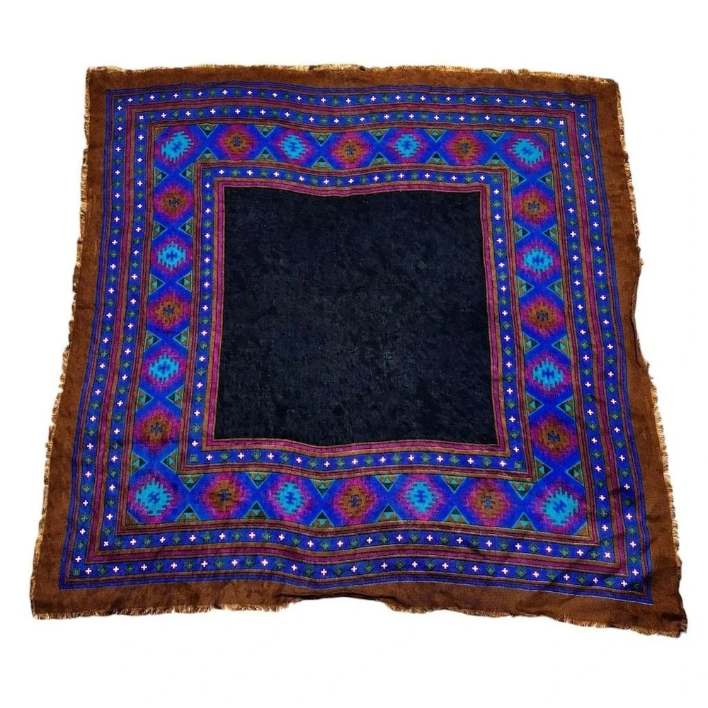 Yves Saint Laurent Vintage‎ Handmade Geometric Tapestry Table Topper